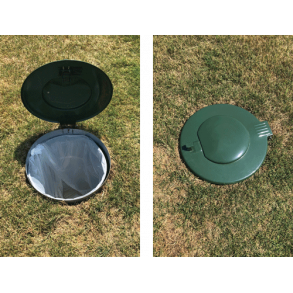 Affaldsspand, begravet, rund med lg, 75 L