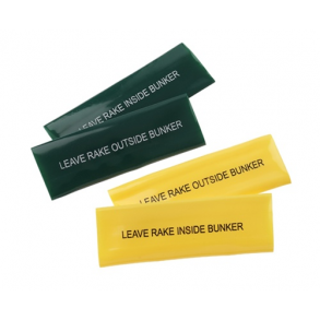 Vinylbekyttelse med tekst til riveskafter, 10 stk.