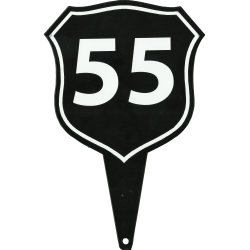 Teemarkering i rustfrit stl, sort