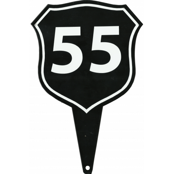 Teemarkering i rustfrit stl, sort