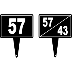 Teemarkering i rustfrit stl, sort