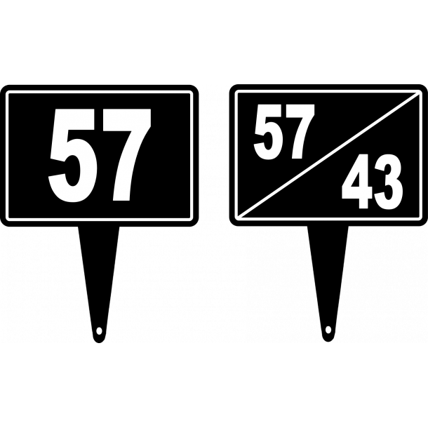 Teemarkering i rustfrit stl, sort