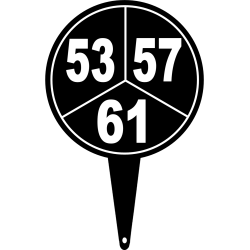 Teemarkering i rustfrit stl, sort