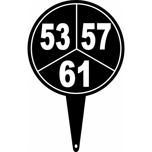 Teemarkering i rustfrit stl, sort