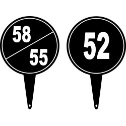Teemarkering i rustfrit stl, sort
