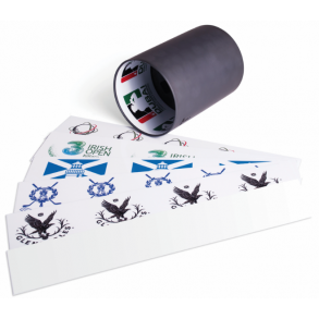 Hulkop med udskiftelige indsatser til reklame