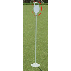 Hoved til putting green flagstang, aluminium med hndtag