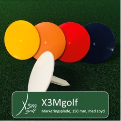 Markeringsplade, 150 mm, med spyd