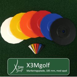 Markeringsplade, 185 mm, med spyd