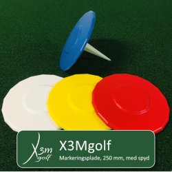 Markeringsplade, 250 mm, med spyd