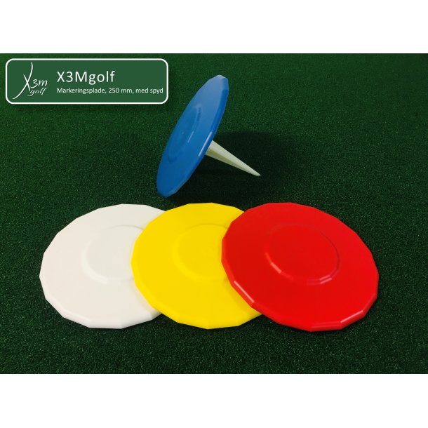 Markeringsplade, 250 mm, med spyd