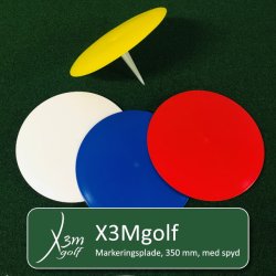 Markeringsplade, 350 mm, med spyd