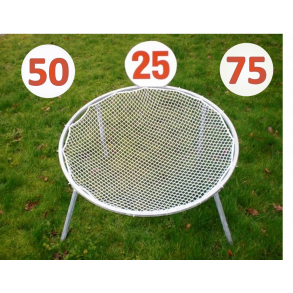 Targetnet, galvaniseret stl, kraftigt hvidt net