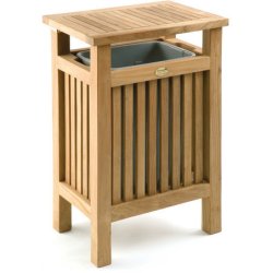 Affaldsstativ i Teaktr (inkl - affaldsbeholder i plastik)