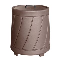 Affaldsspand, rund med lg i genbrugsplast