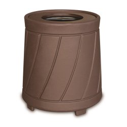 Affaldsspand, rund med lg i genbrugsplast