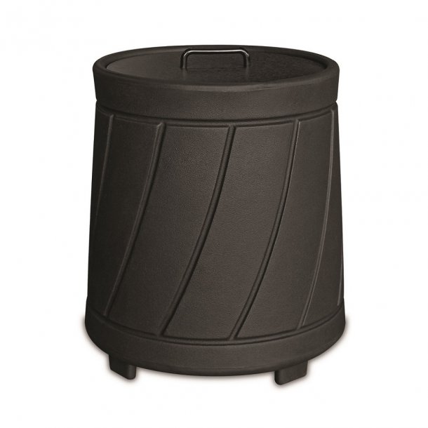 Affaldsspand, rund med lg i genbrugsplast