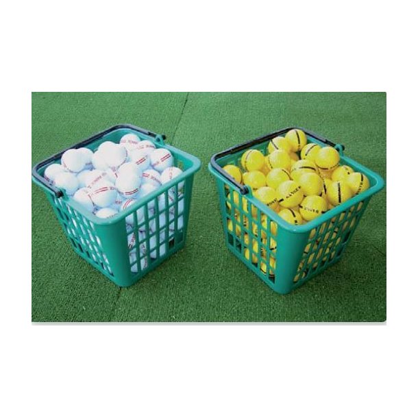 Lagersalg - Boldkurv i plastik, firkantet, 75 bolde