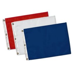 Flagst, ensfarvede med ophngningshuller, 9 stk.