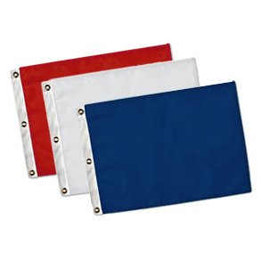 Flagst, ensfarvede med ophngningshuller, 9 stk.