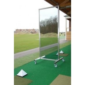 Spejl til drivingrangen - p hjul rustfrit stl