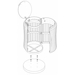 Affaldsspand i tr, 60, 90 og 120 Liter