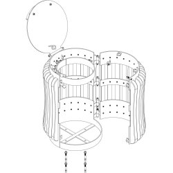 Affaldsspand i tr, 60, 90 og 120 Liter