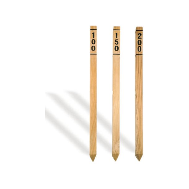 Afstandsmarkeringsple i teaktr