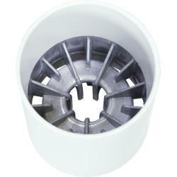 Hybrid Hulkop, aluminium og plast, hvid